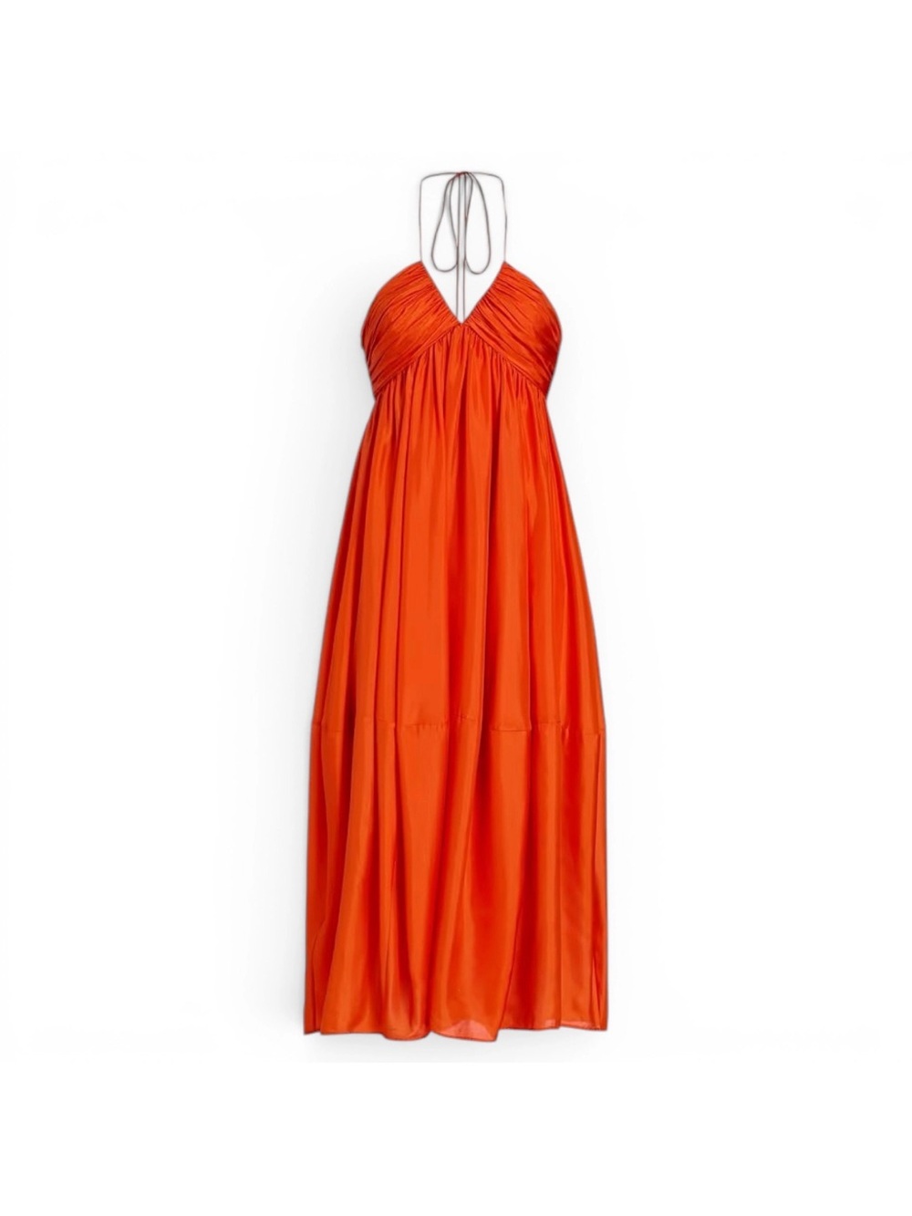 Zimmermann Orange Halter Midi Dress